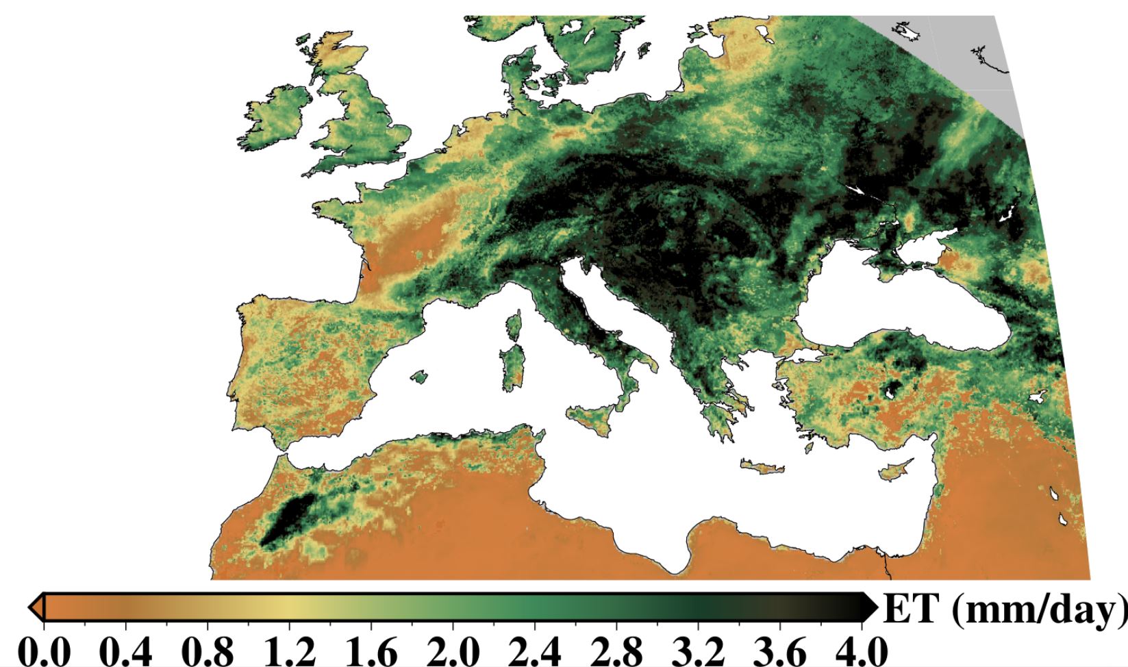 European water/energy fluxes